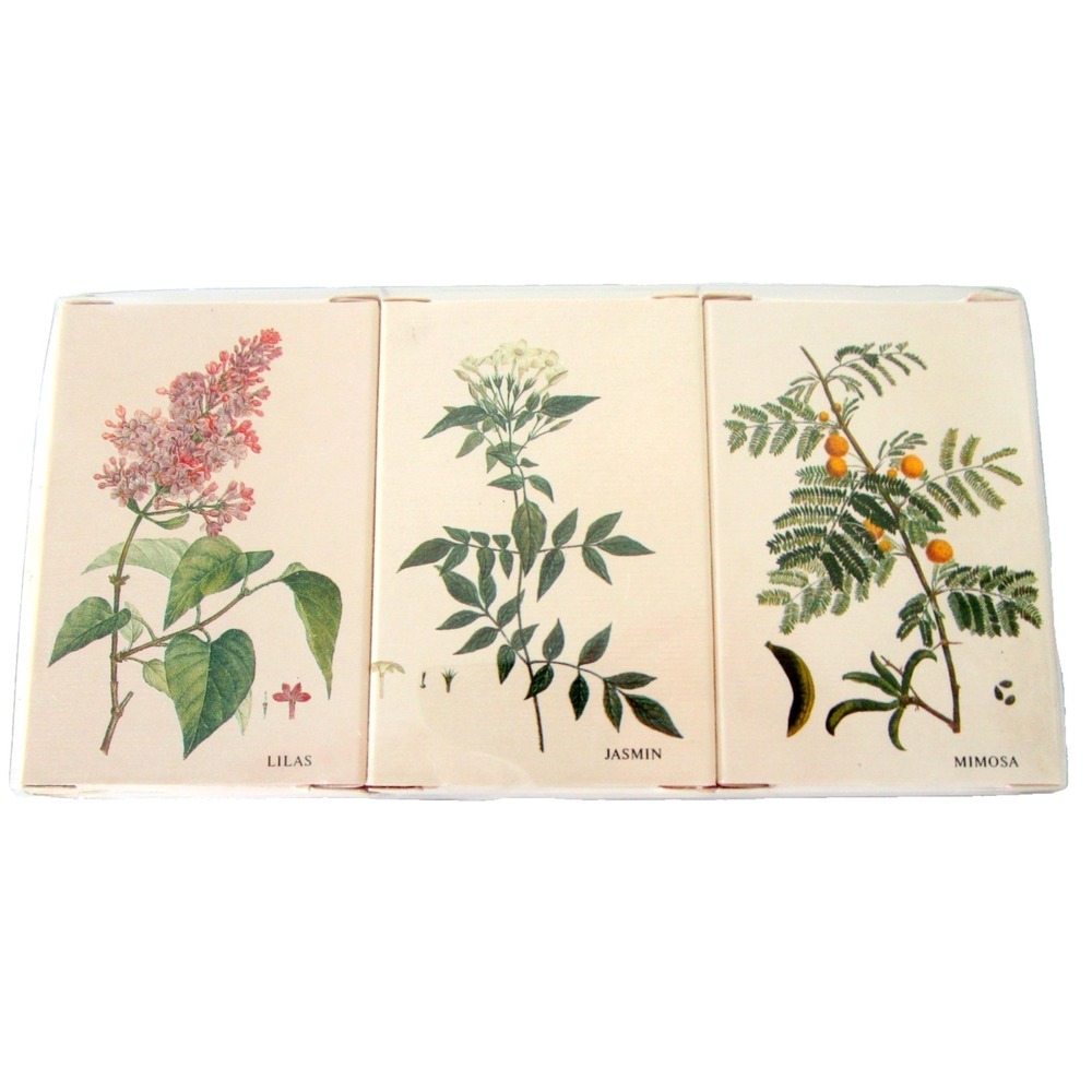 Fragonard Savonnette de Luxe Set of 3-75g env.  French Soaps Lilas Jasmin Mimosa